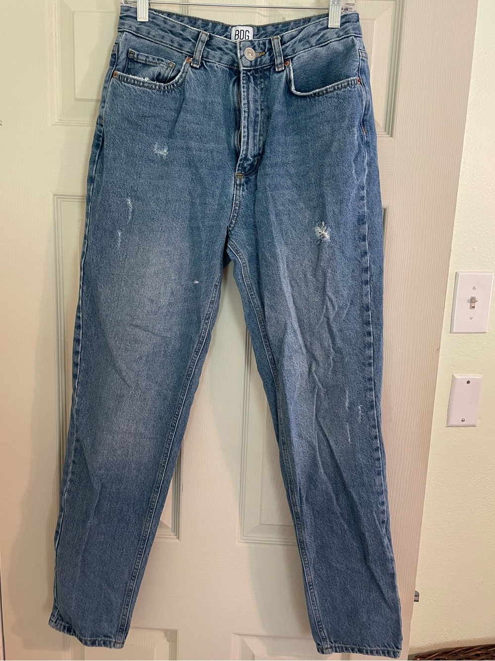 BDG Mom High-Rise Jeans in Light Blue Denim